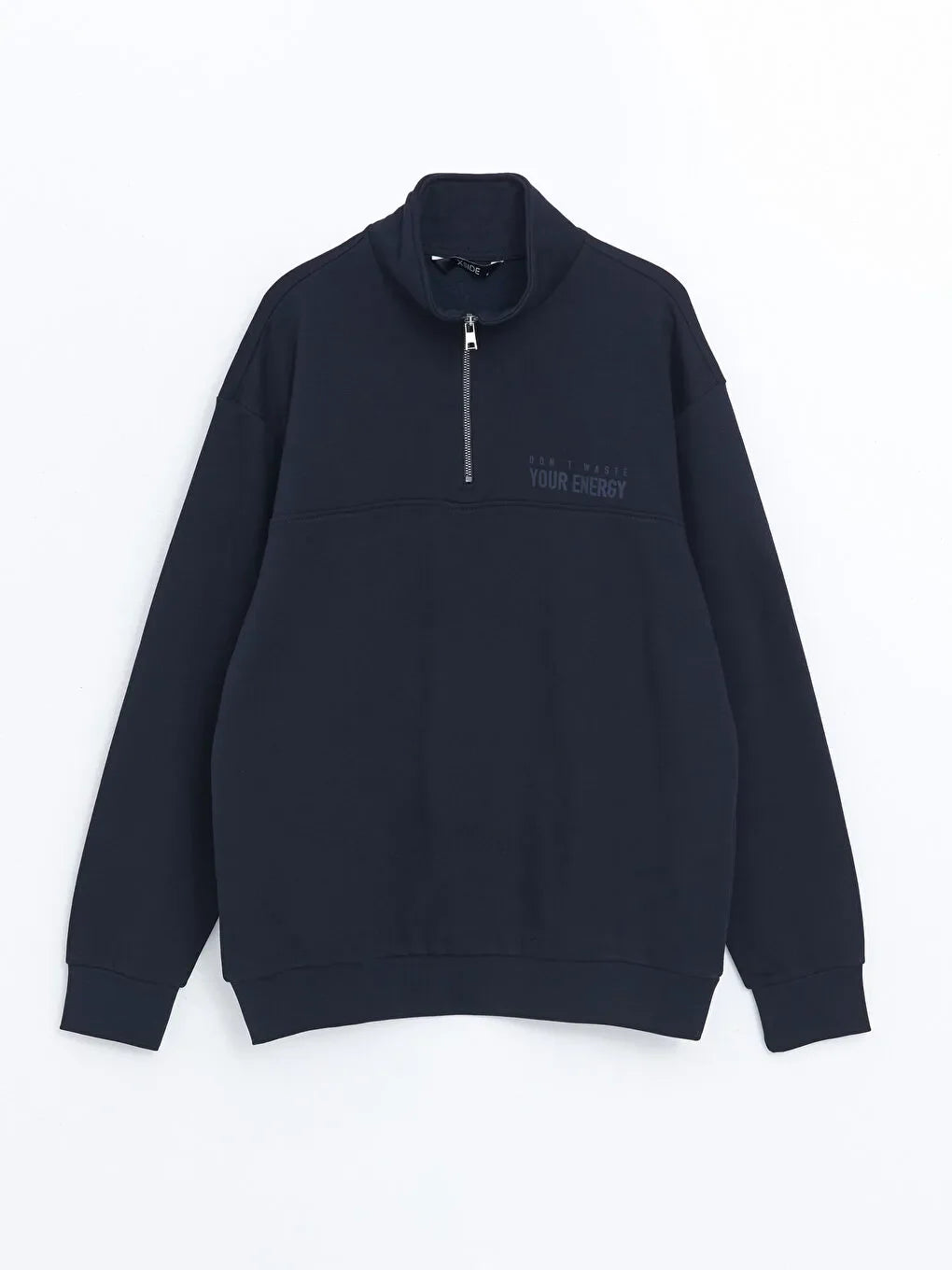 Felpa da uomo spessa con collo alto e maniche lunghe, stampata